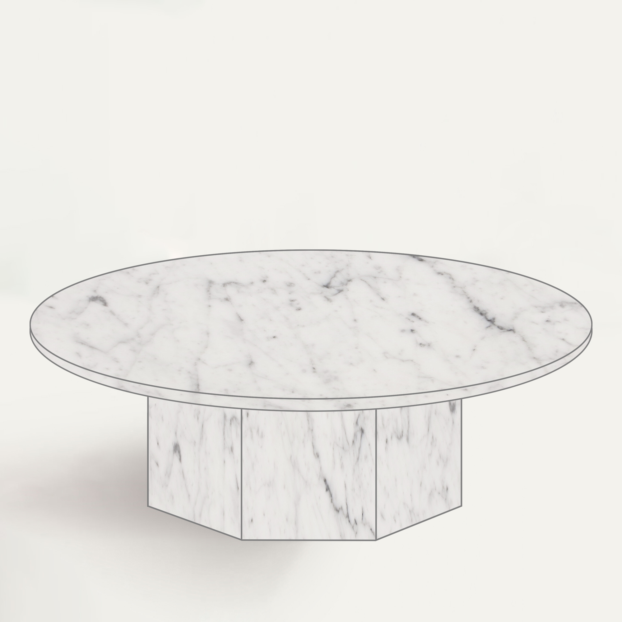 White Carrara marble LARGE